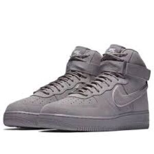 Nike Atmosphere Gray Suede 07 LV8 Air Force 1 High-Top Sneakers